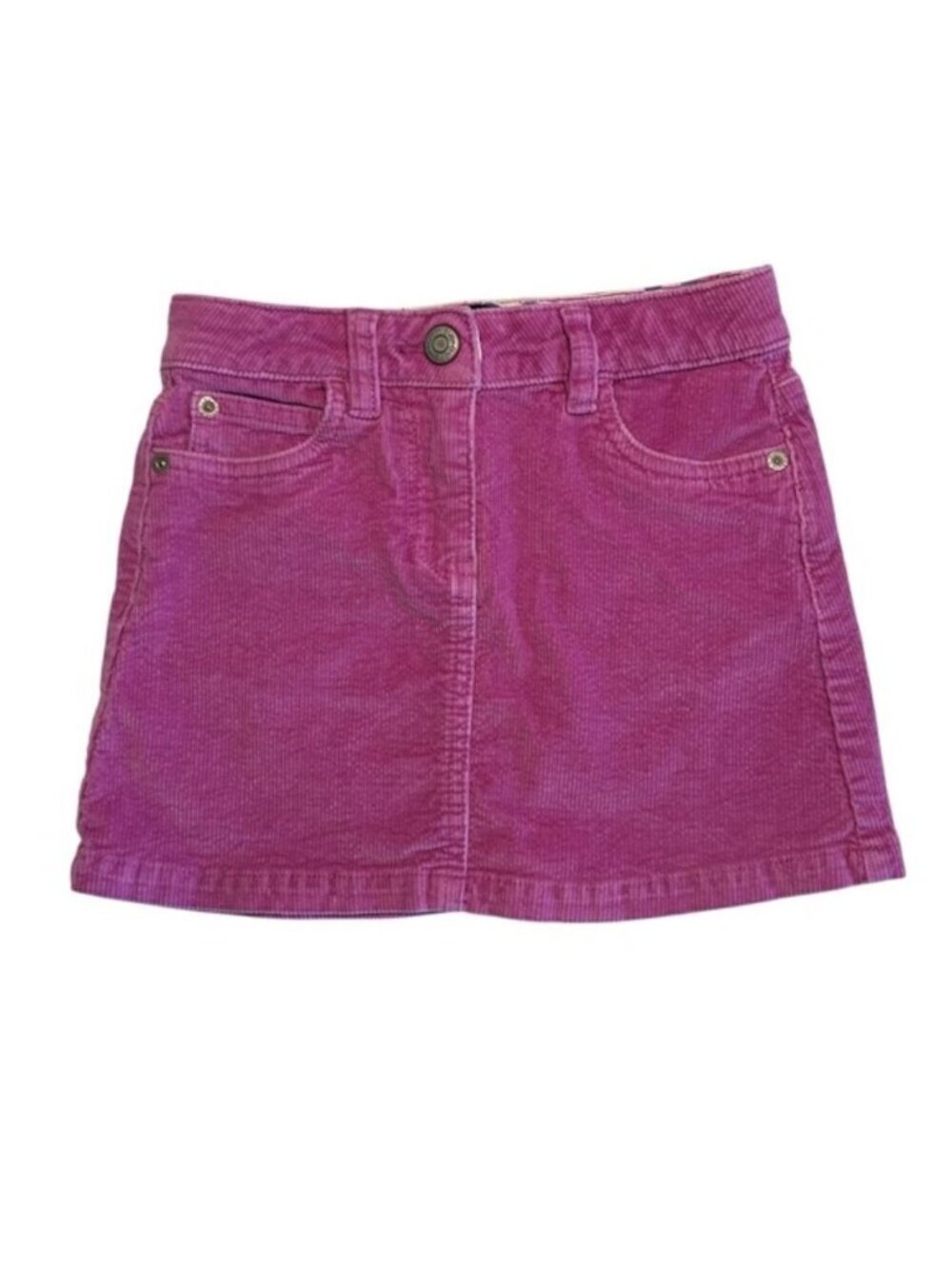 Mini Boden | kids Girl Purple & Pink Corduroy Mini Skirt Size 6-7